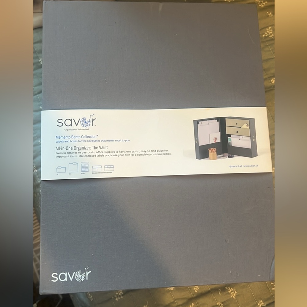 Gray Home Office Organizer - Picture 5 of 8